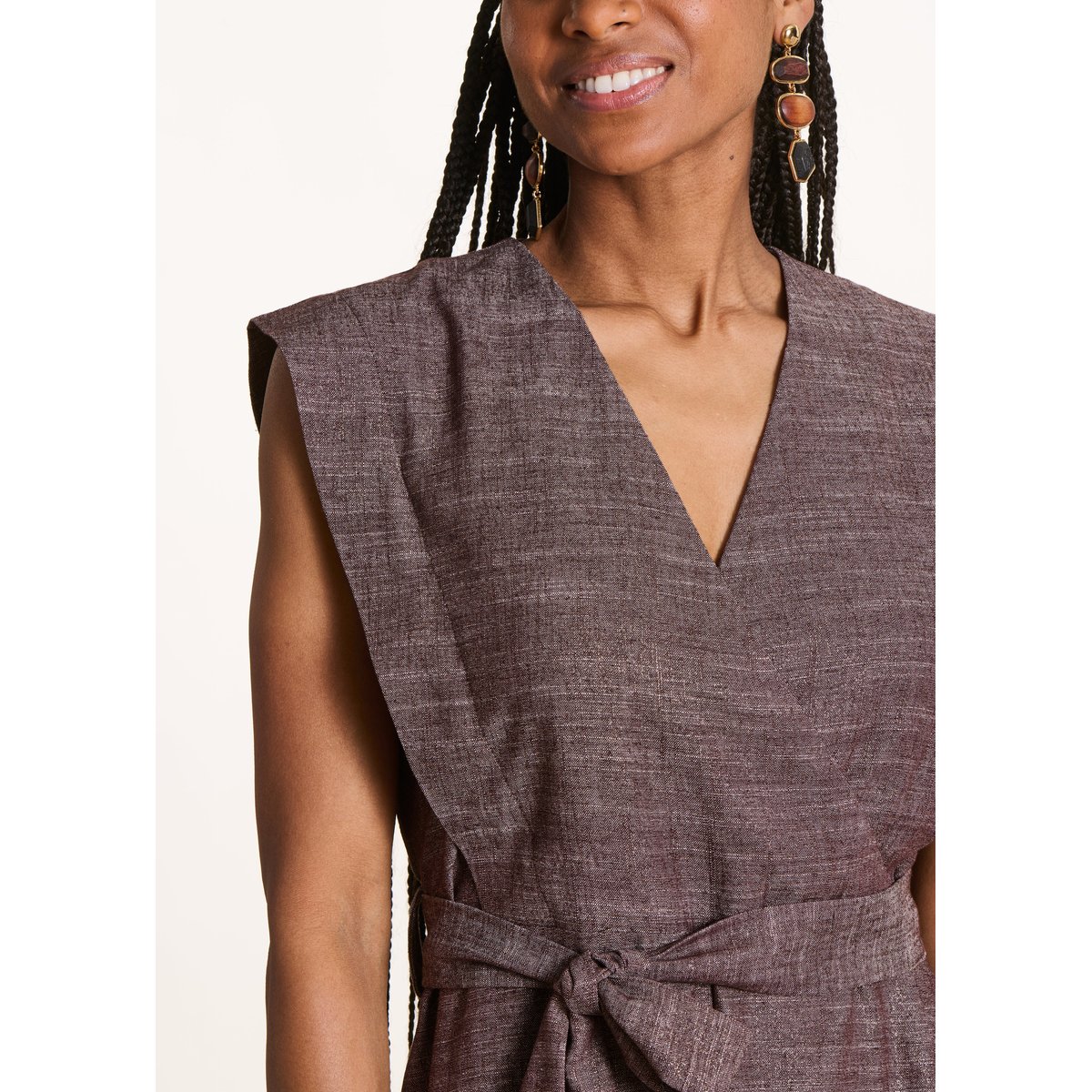 Robe midi irisée cache-cœur chene, LA FEE MARABOUTEE