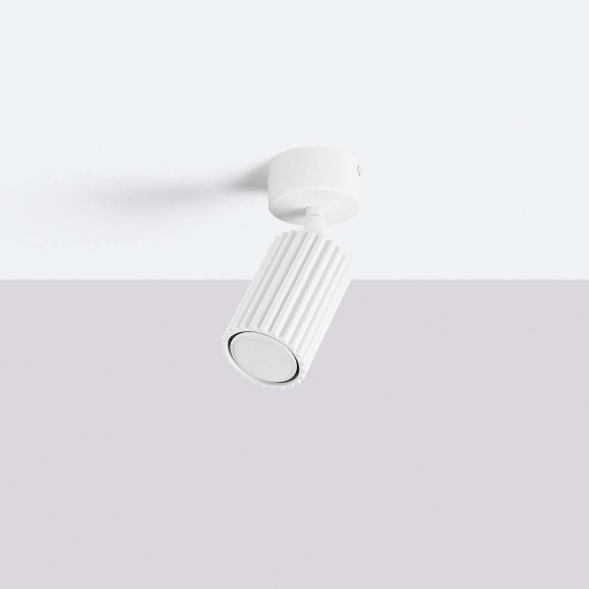 Plafonnier Aluminium Blanc GU10 1 KARBON blanc, EDEN