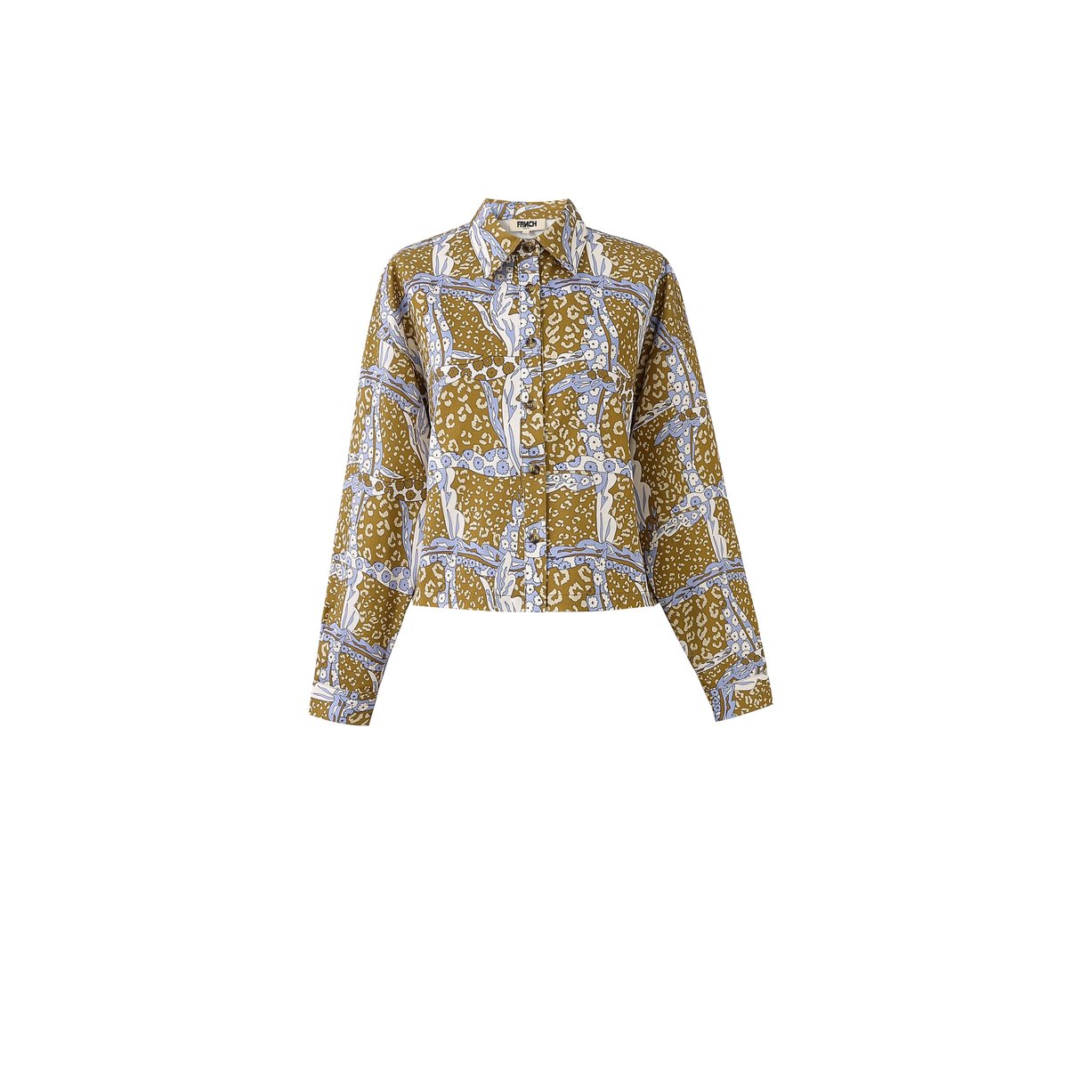 Chemise  en coton PAMPA leo marron ocre, FRNCH