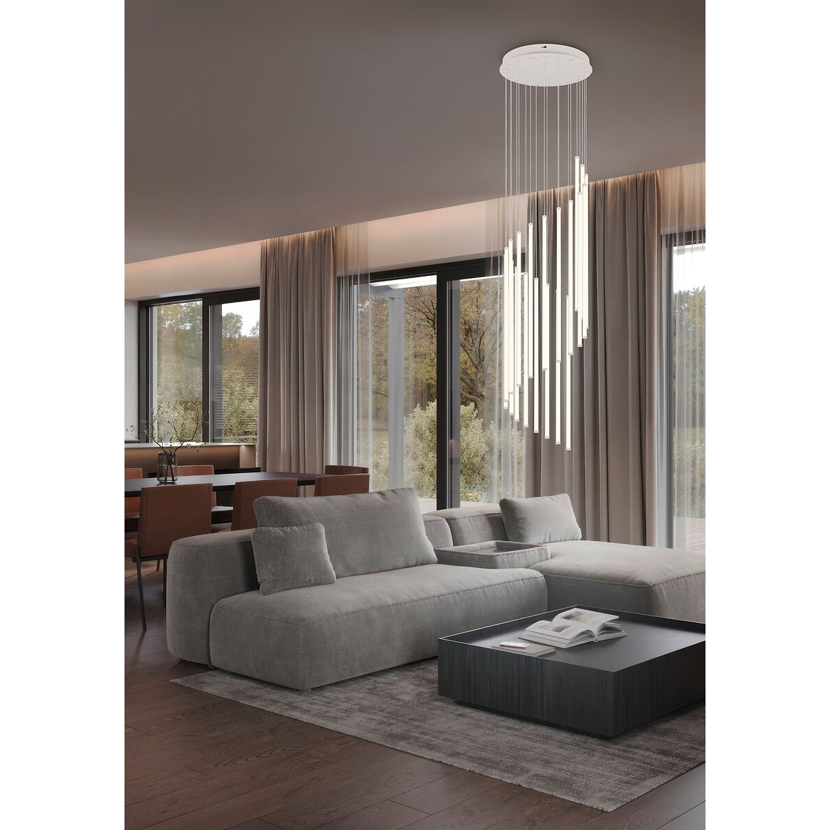 Suspensão Baxter, da Trio Lighting branco, TRIO LIGHTING