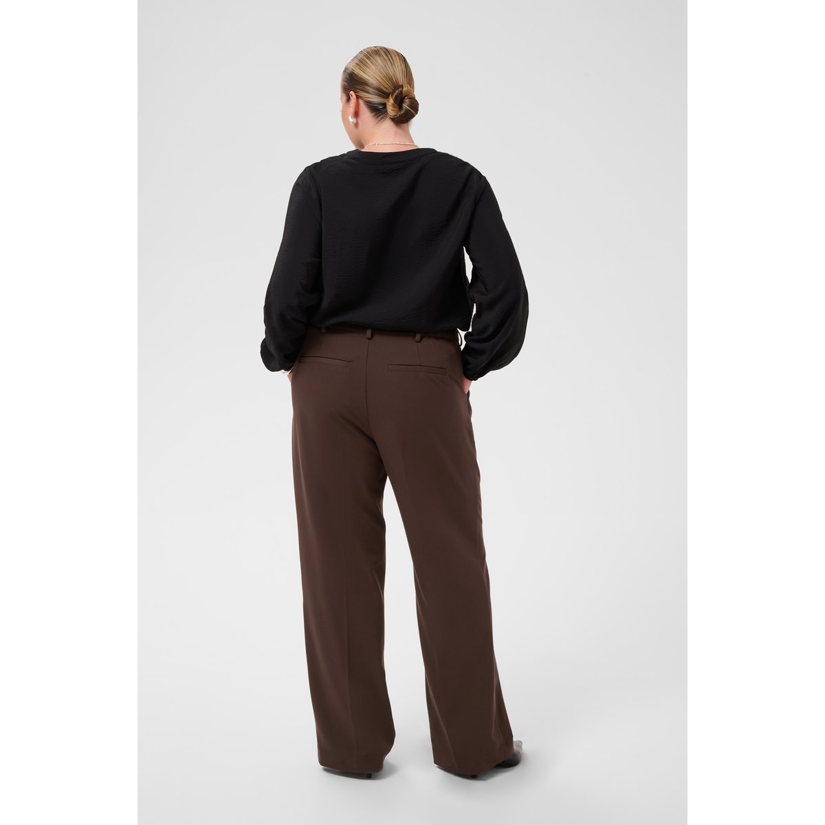 Pantalon de costume marron coffee bean, KAFFE CURVE