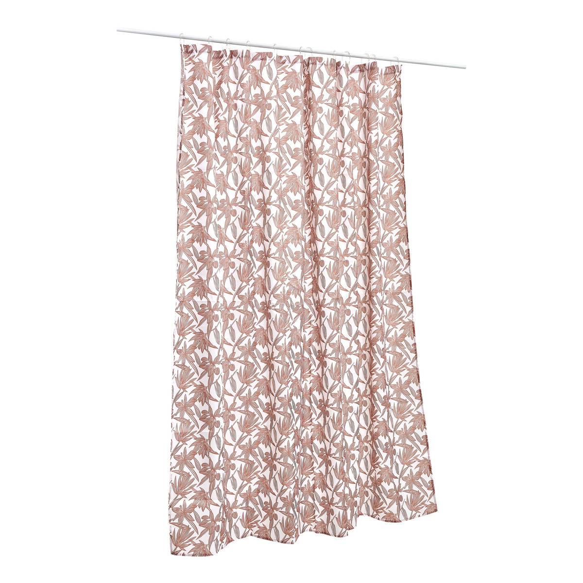 Rideau de douche rectangulaire BLOOM rose, 5FIVE SIMPLY SMART