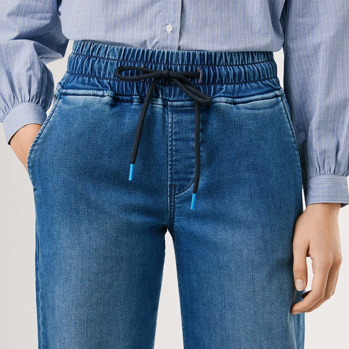 Eva - Jean Coupe Large, Taille Moyenne authentic true blue gymdigo /h, PEPE JEANS