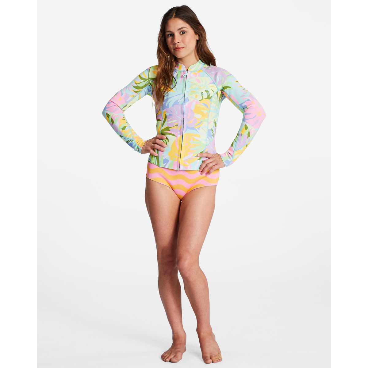 Veste en néoprène 1MM PEEKY rose dreamland, BILLABONG