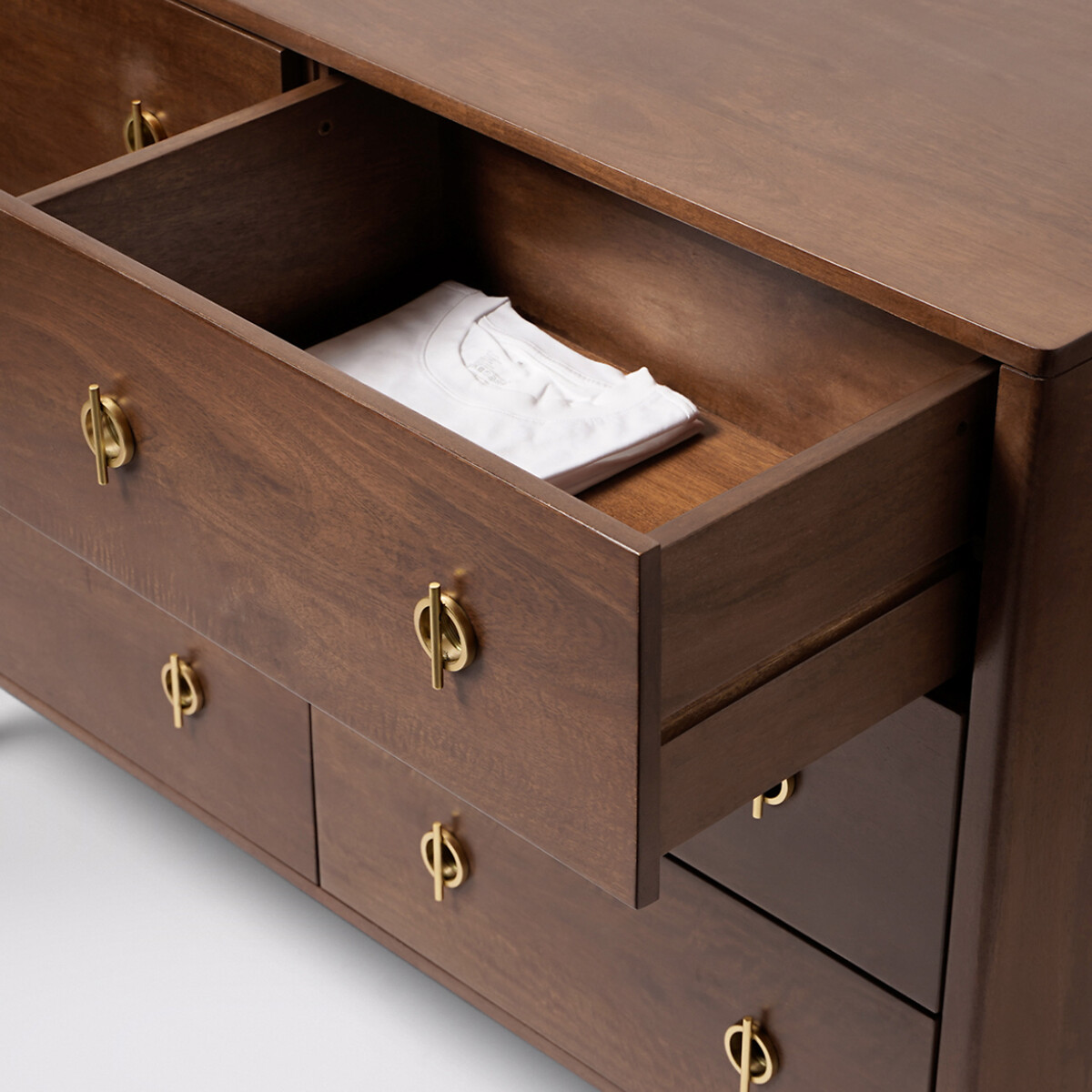 Morse Mango Wood 6 Drawer Chest Of Drawers dark brown, SWOON