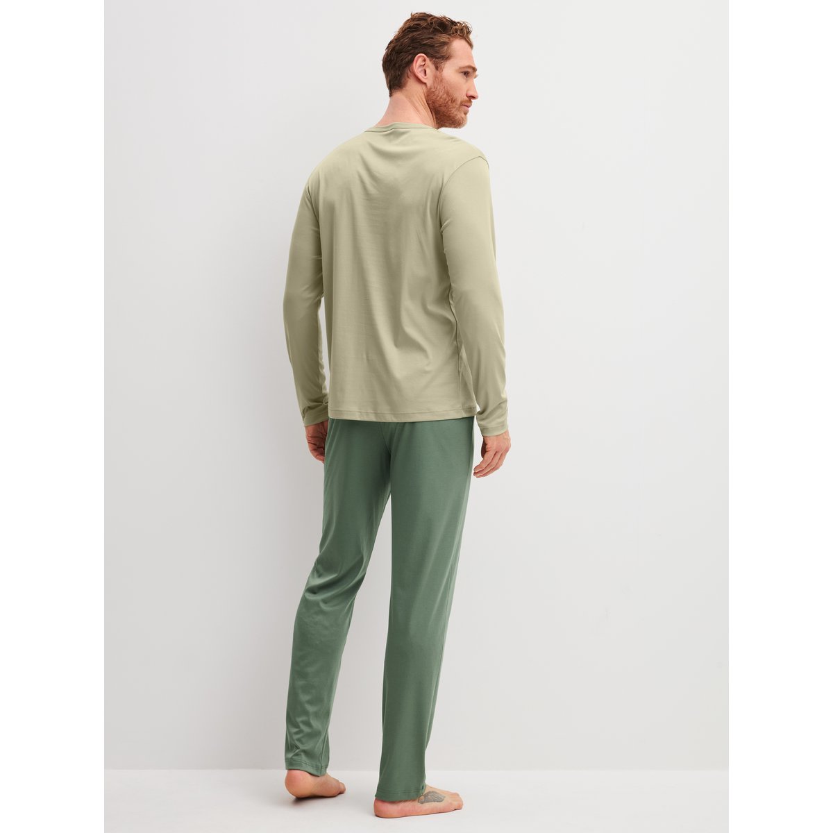 Pyjama, longue manches longues Coton RELAX SUPERLIGHT tea green, CALIDA