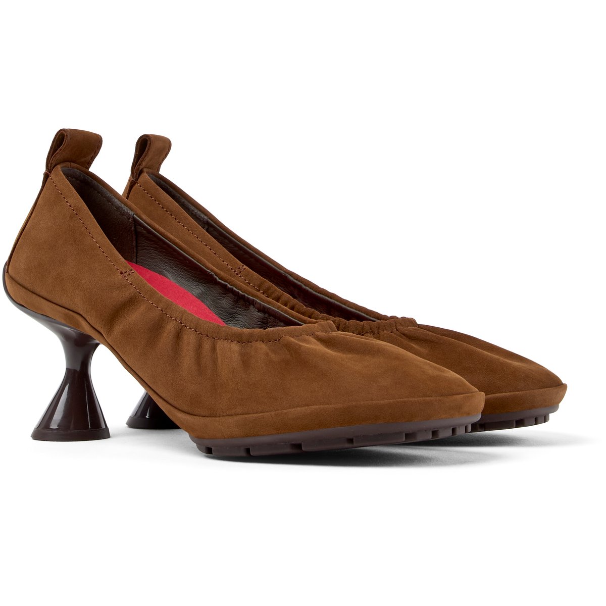 Escarpins Right Left Nubuck Leather brun moyen 004, CAMPER