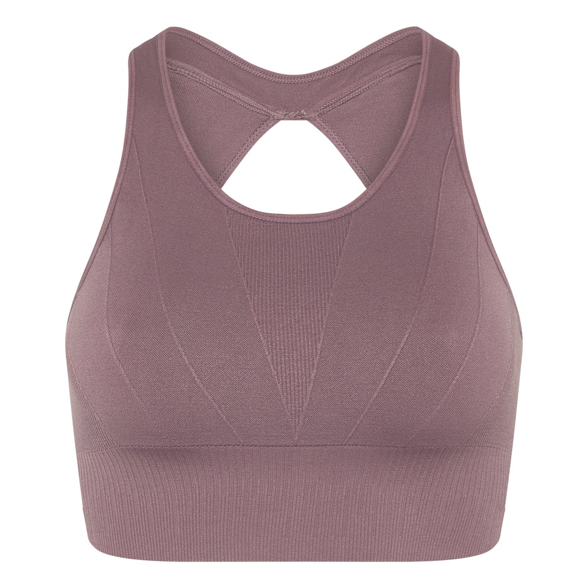 Brassière de sport femme Laia maintien moyen coussinets amovibles rose bois, BORN