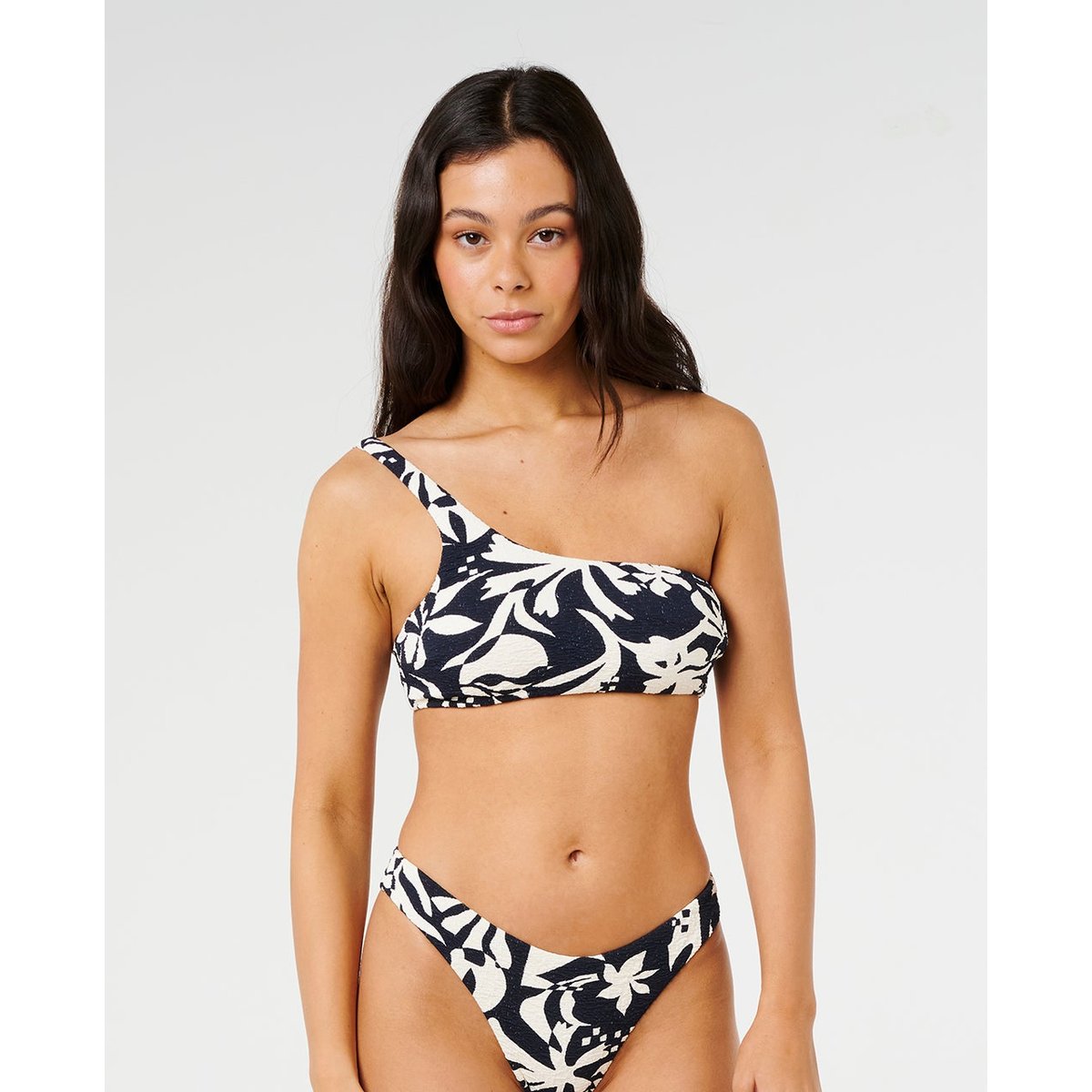 Haut de maillot de bain crop Topanga Geo noir, RIP CURL