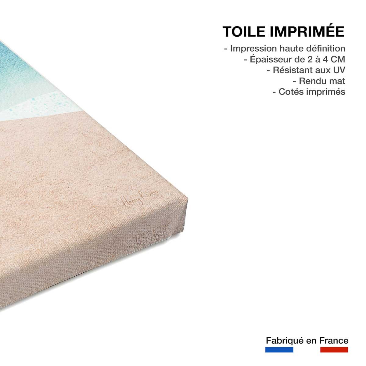 Tableau surf à la plage rideuse toile imprimée, HEXOA