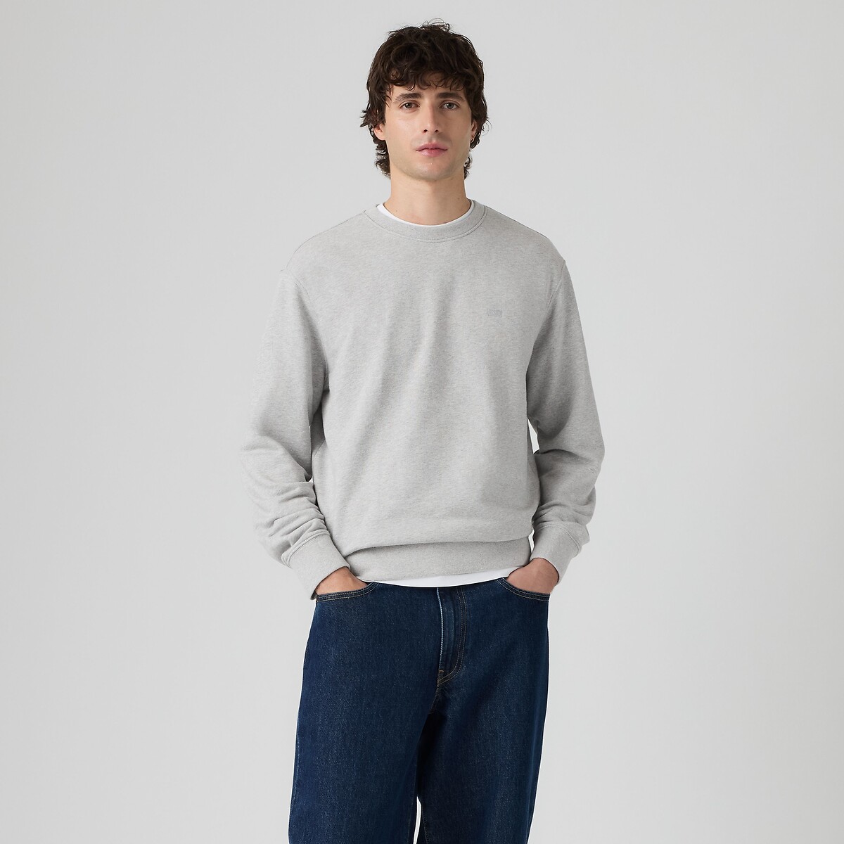 Sweat col rond, THE ORIGINAL gris clair chiné, LEVI'S