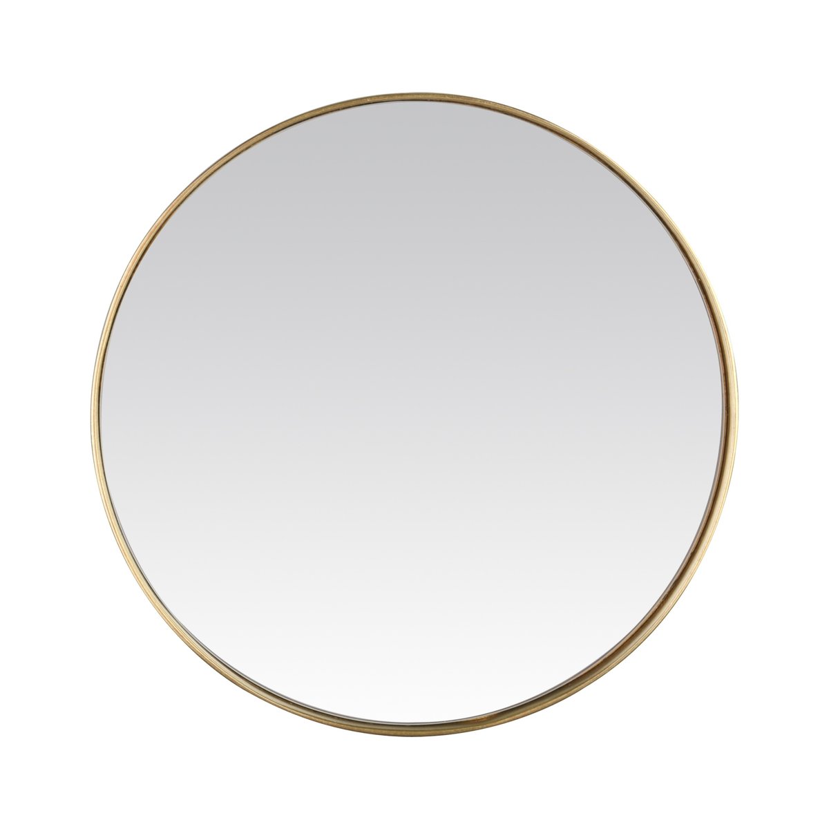 Miroir rond contours fins 30x30cm or, EMDE
