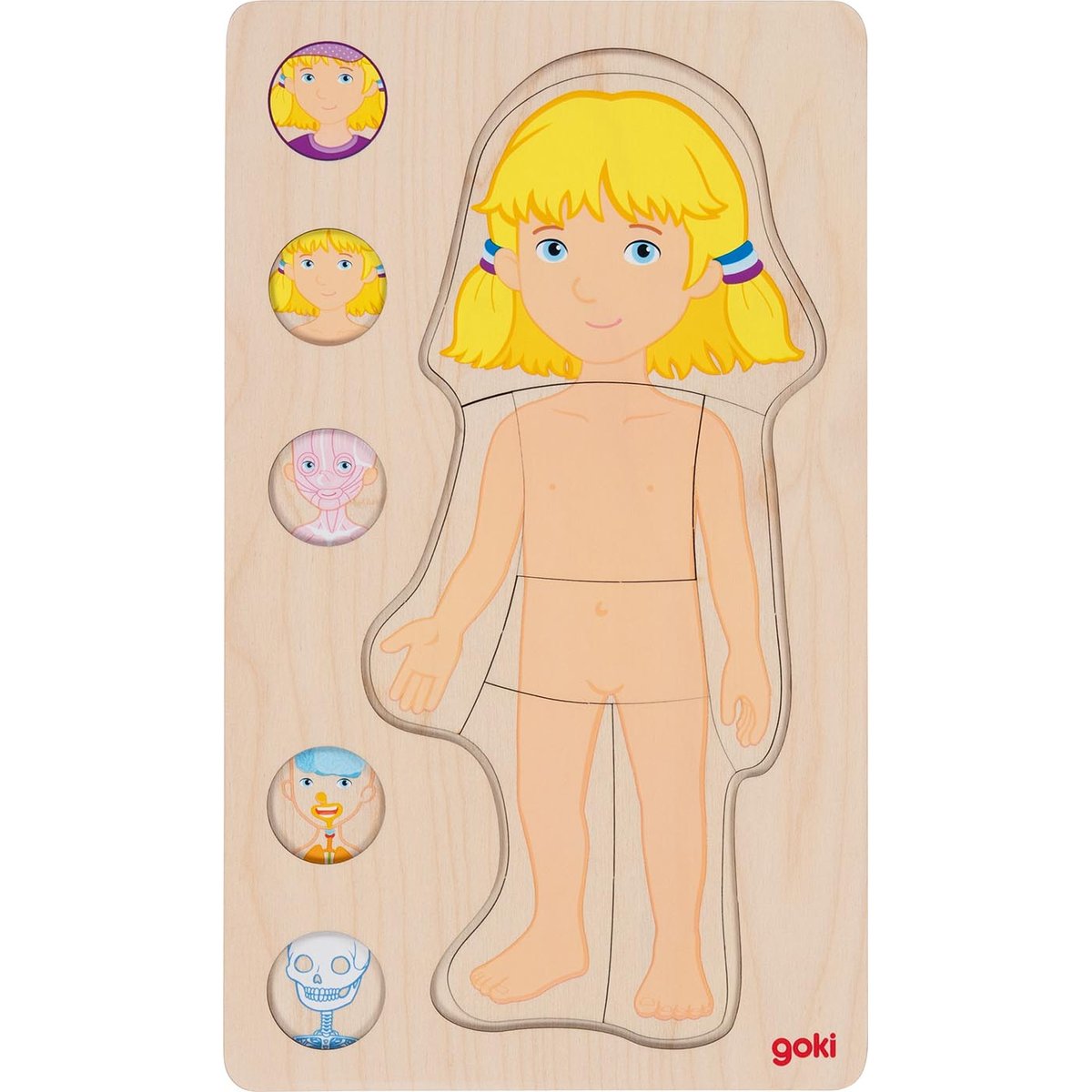 Puzzle corps humain, fille beige, GOKI