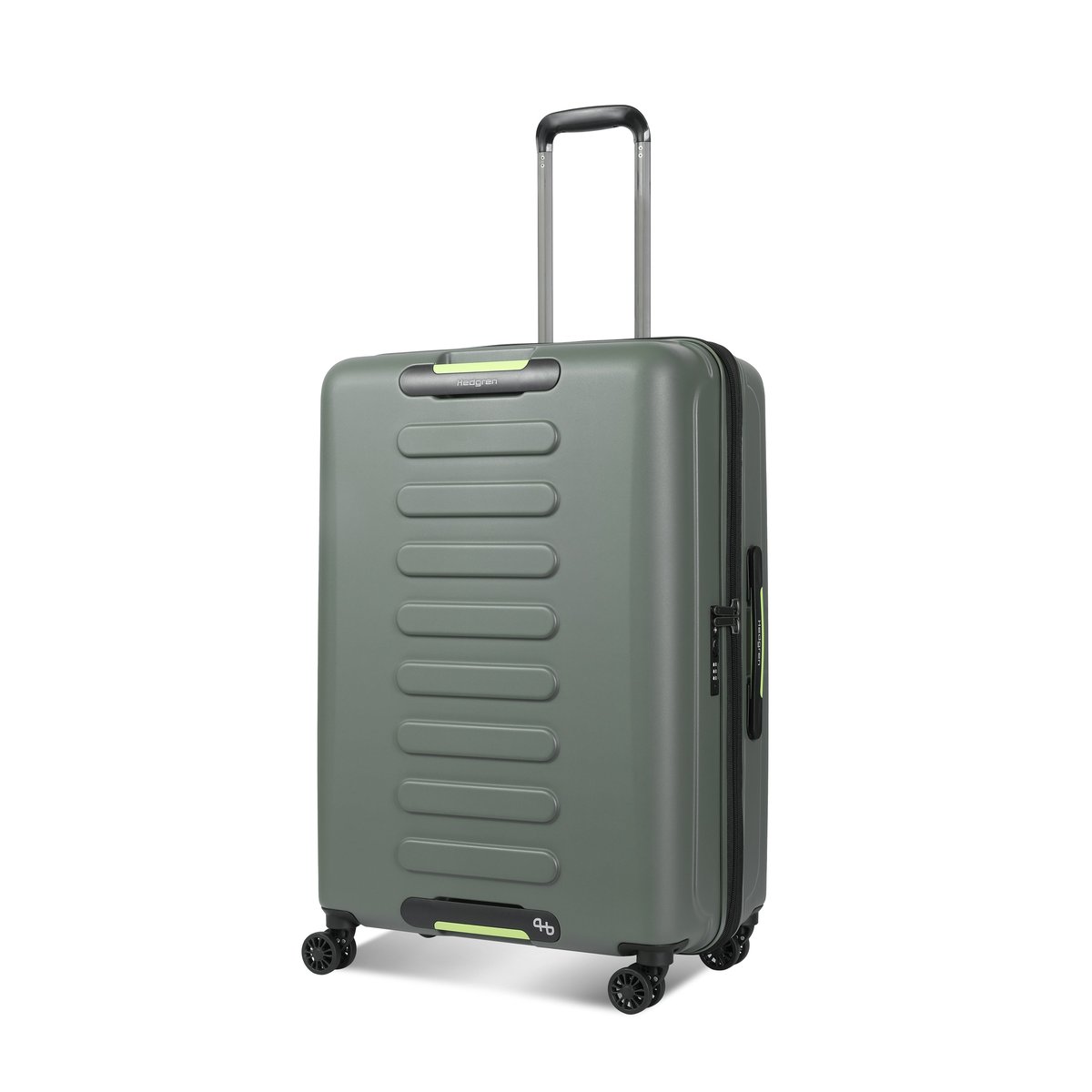 Valise soute rigide grand volume extensible sécurisée olive, HEDGREN