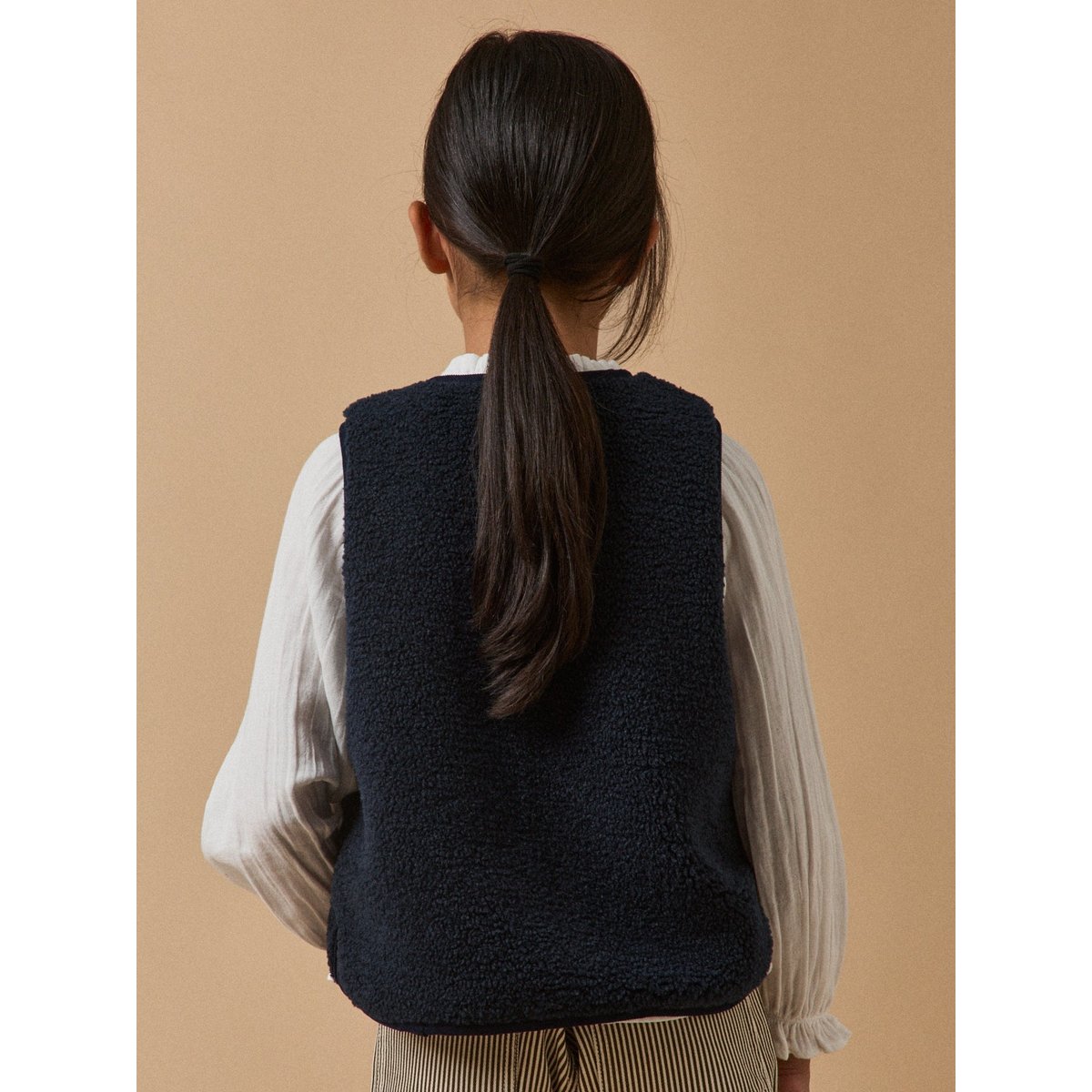 Veste en sherpa - Collection JUNIOR marine, CYRILLUS