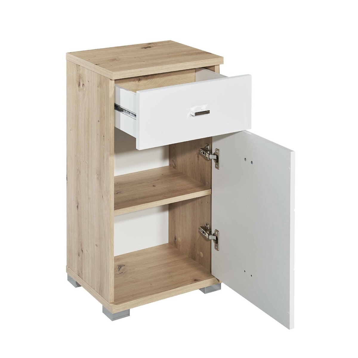 Luma Storage Cabinet white/natural, SO'HOME