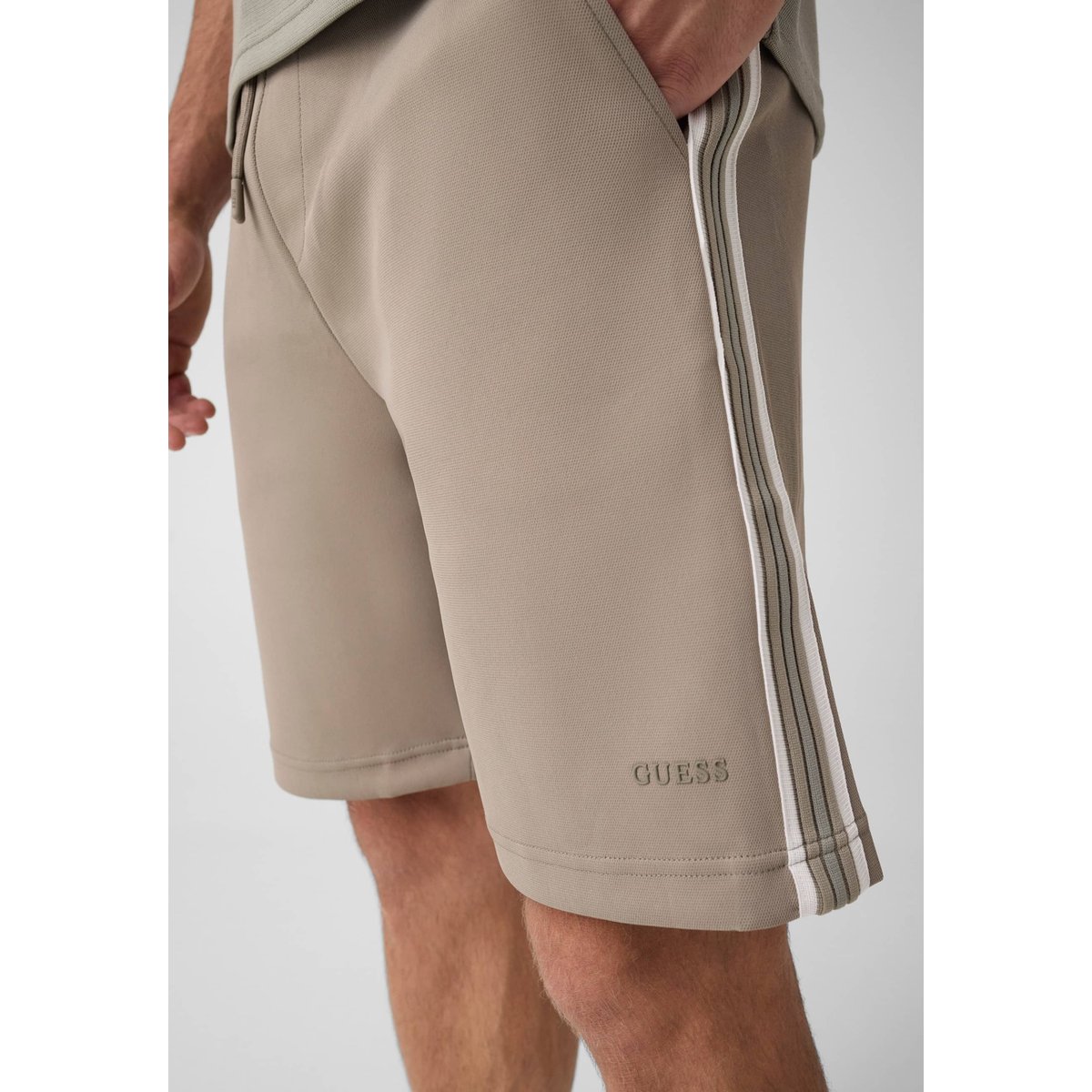 Shorts Avec Bandes Latérales vert, GUESS