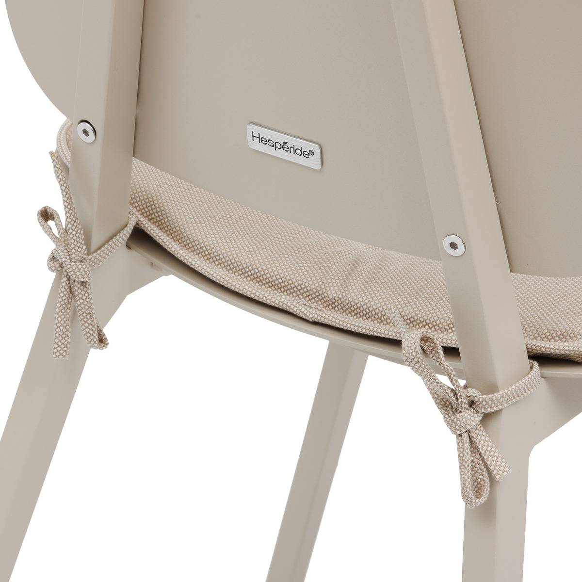 Lot de 2 chaises de jardin en aluminium TERZANO argile, HESPERIDE