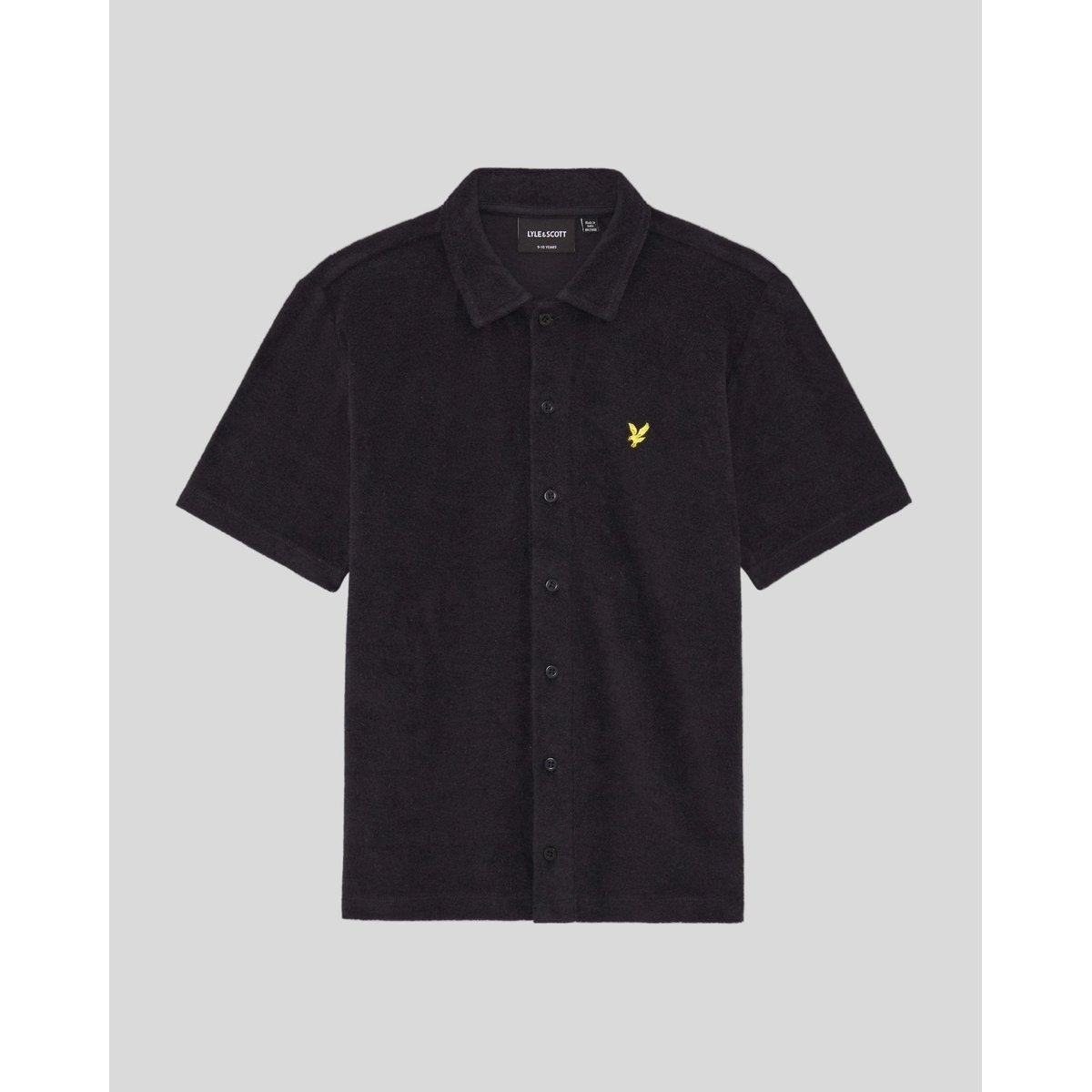 Chemise manches courtes en éponge bleu foncé marine, LYLE & SCOTT
