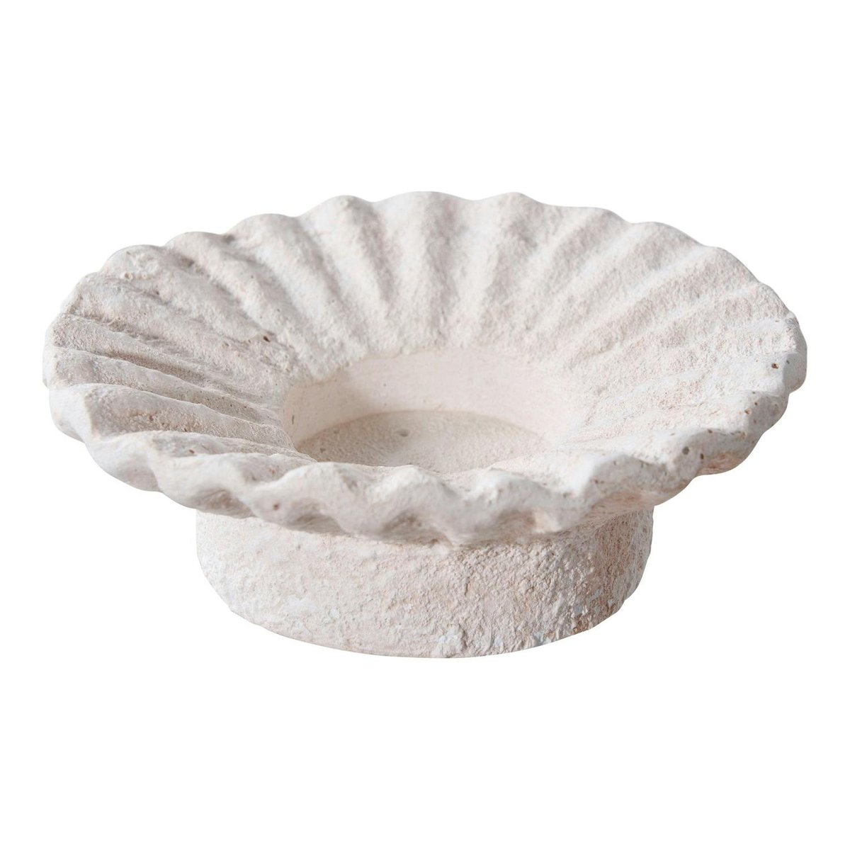 Bougeoir déco en ciment blanc (lot de 2) blanc, PIER IMPORT