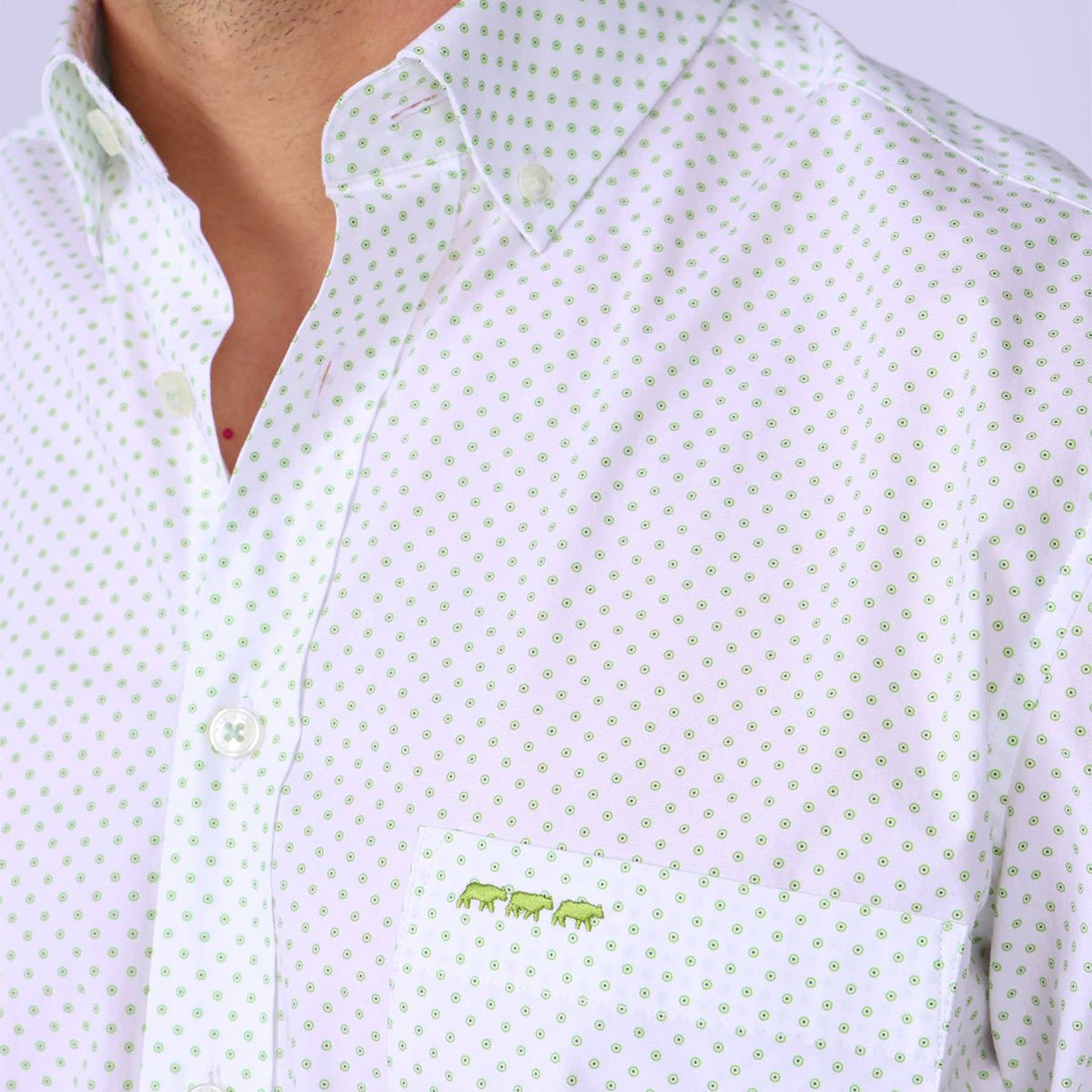 Chemise Gareth blanc, MISE AU GREEN