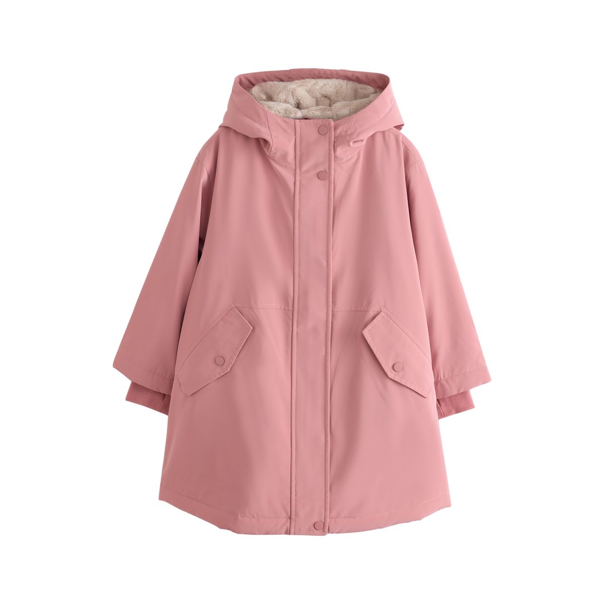 Veste déperlante doublée de imitation fourrure rose, NEXT