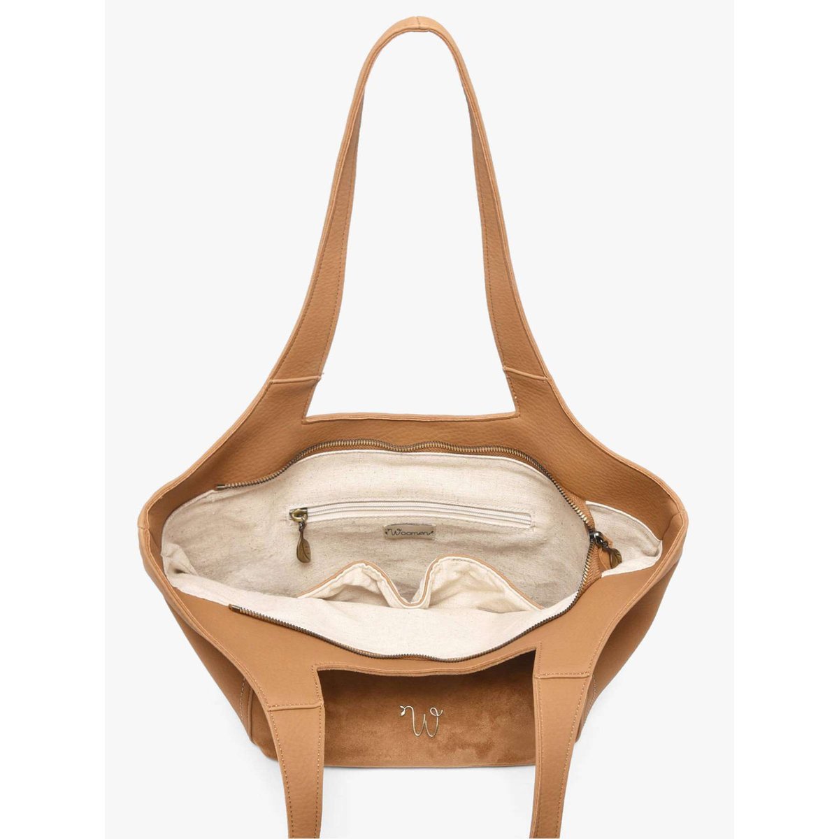Sac porté épaule Ellebore camel, WOOMEN