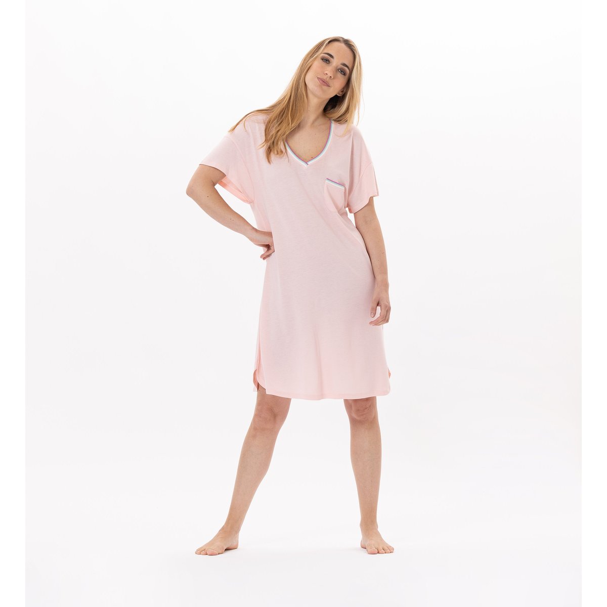 Chemise de nuit BLOOM 921 rose, LE CHAT
