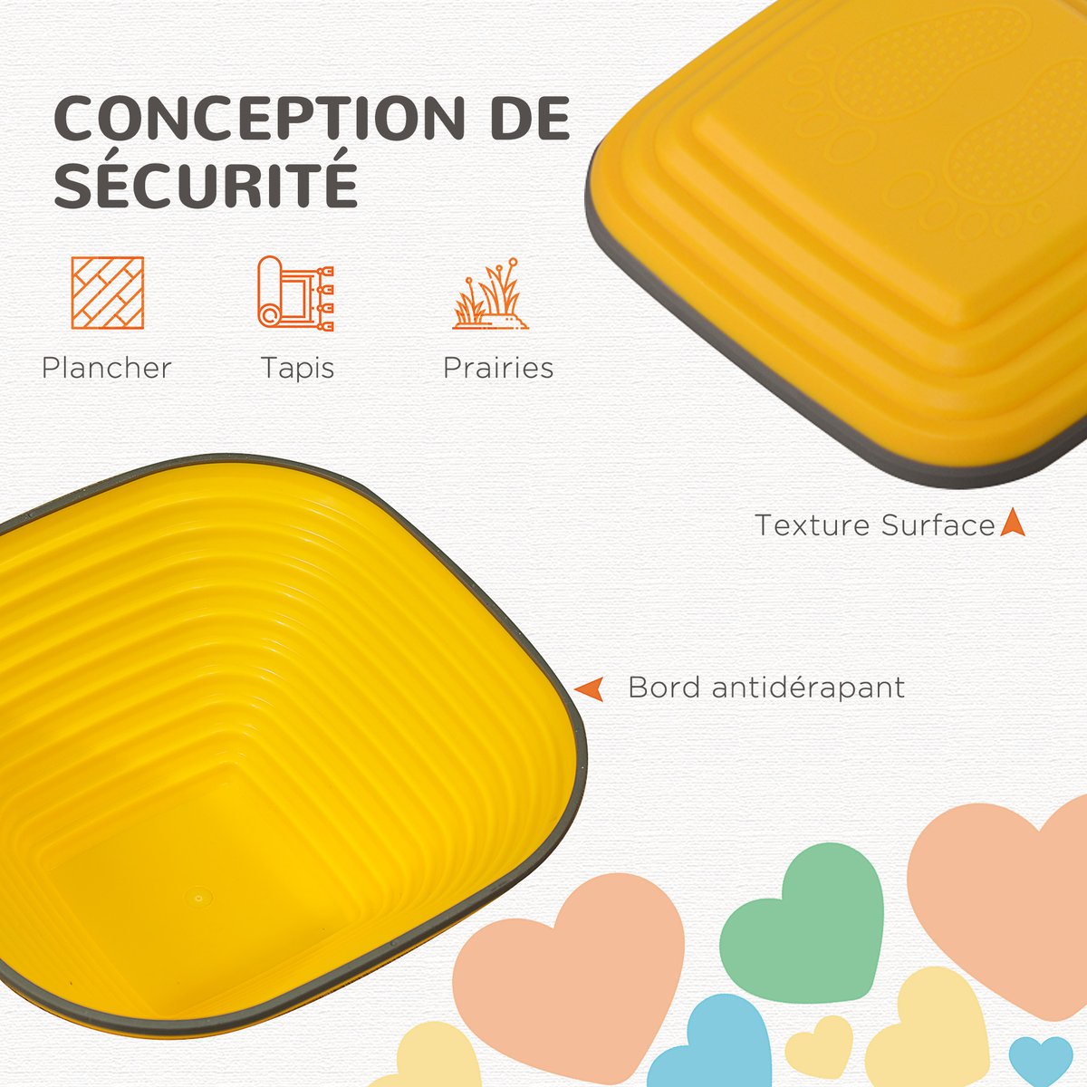 Les marches d'équilibre PP multicolore multicolore, AIYAPLAY