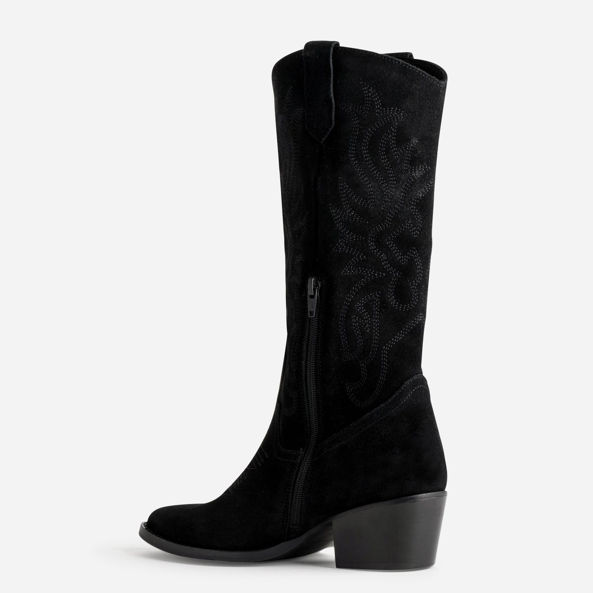 Botte À Talon en cuir TASLIMO noir, TEXTO