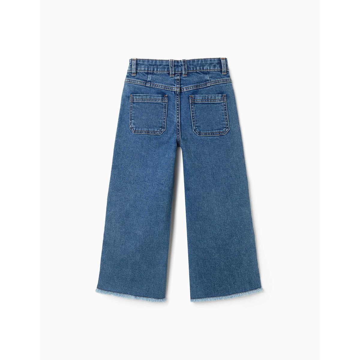 Jean à jambe large avec ourlets effilochés bleu, ZIPPY