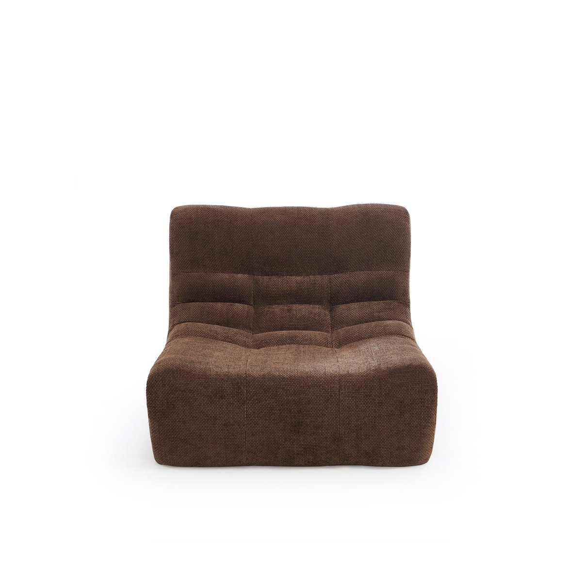 Chauffeuse 1 place en tissu JANIS marron, SORELH