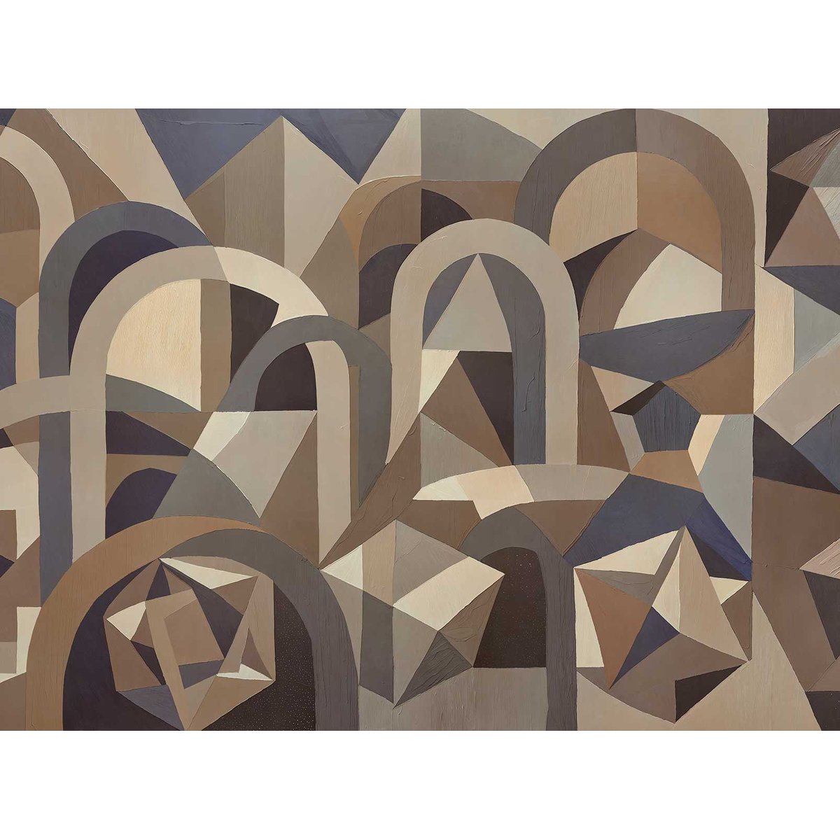 Papier peint Architectura Beige bleu, HEXOA
