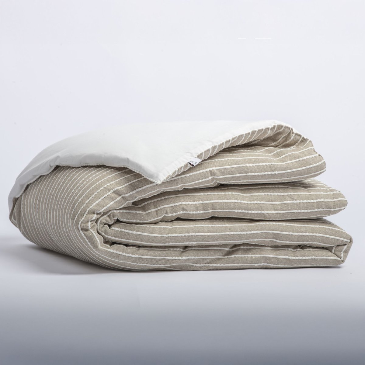 Housse de couette percale de coton - DUNE beige, TERRE DE NUIT