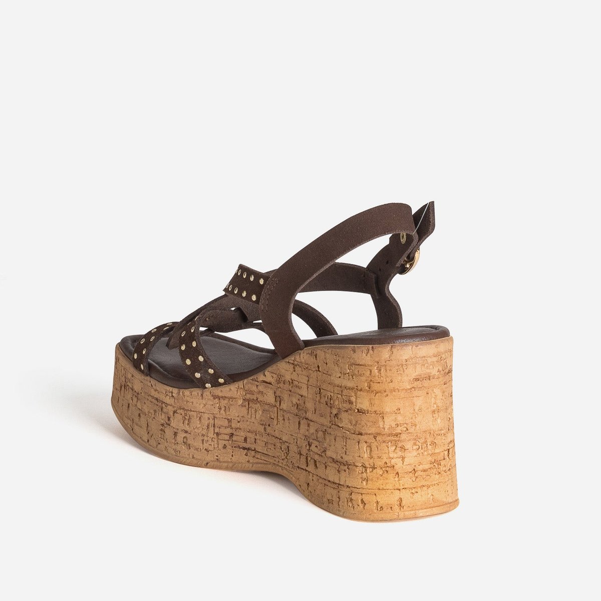 Sandale À Talon en cuir JEMINA chocolat, ERAM