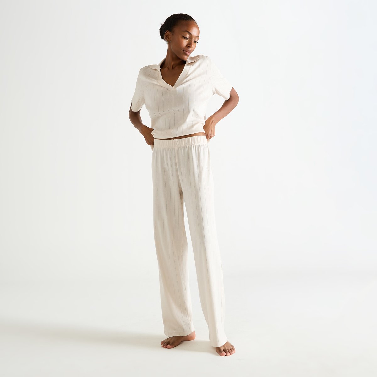 Pantalon en tricot ÉNORA sable, LAURENCE TAVERNIER