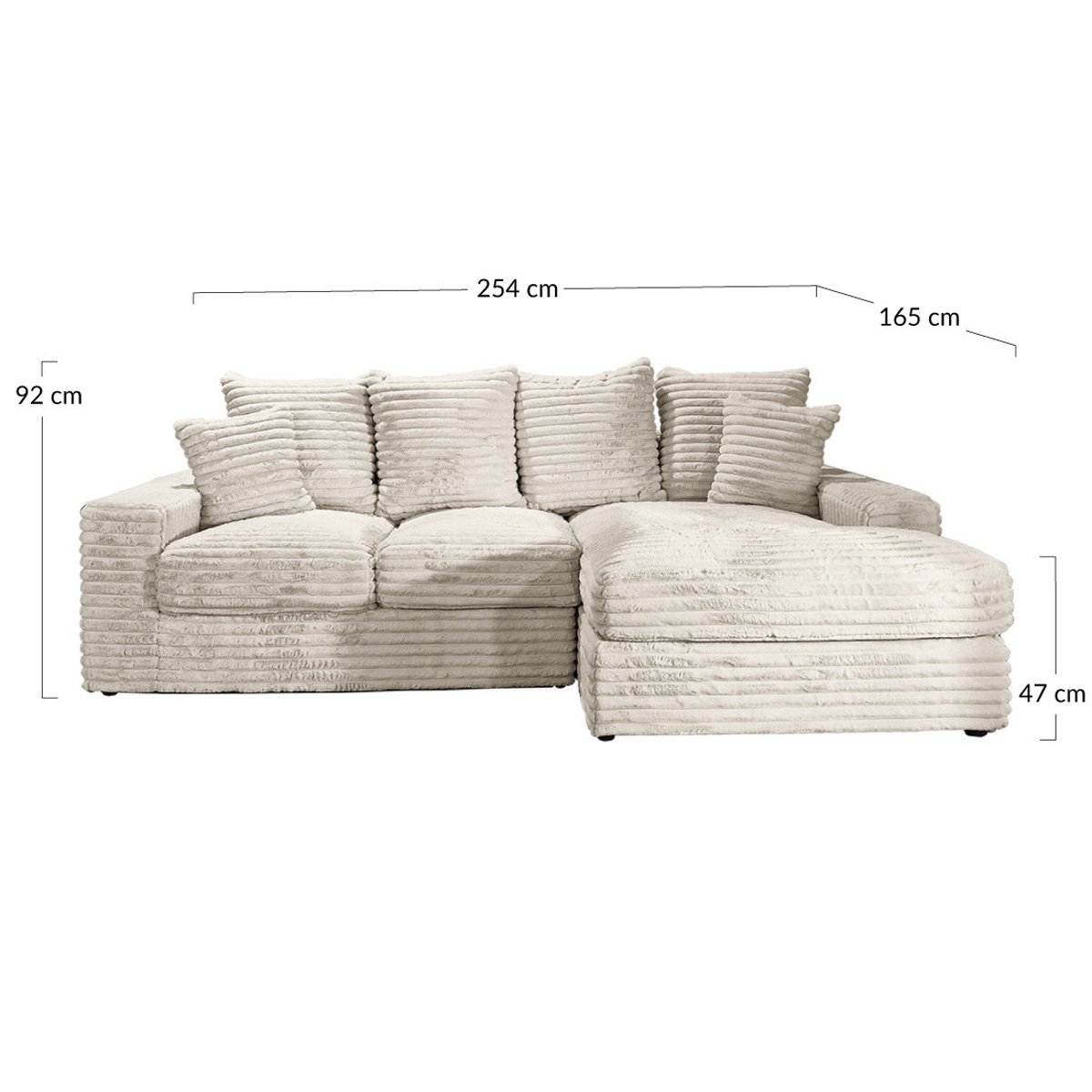 Canapé d'Angle droit 4 places - ANDY vert, BEST MOBILIER