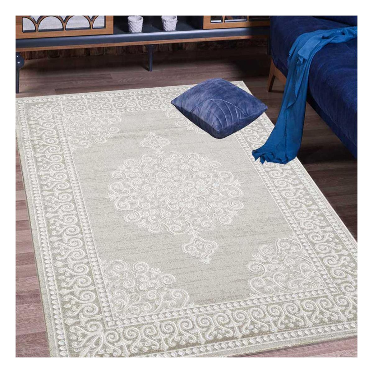 Tapis oriental tissé motif ancestral LYN7 MIRALI beige, UN AMOUR DE TAPIS
