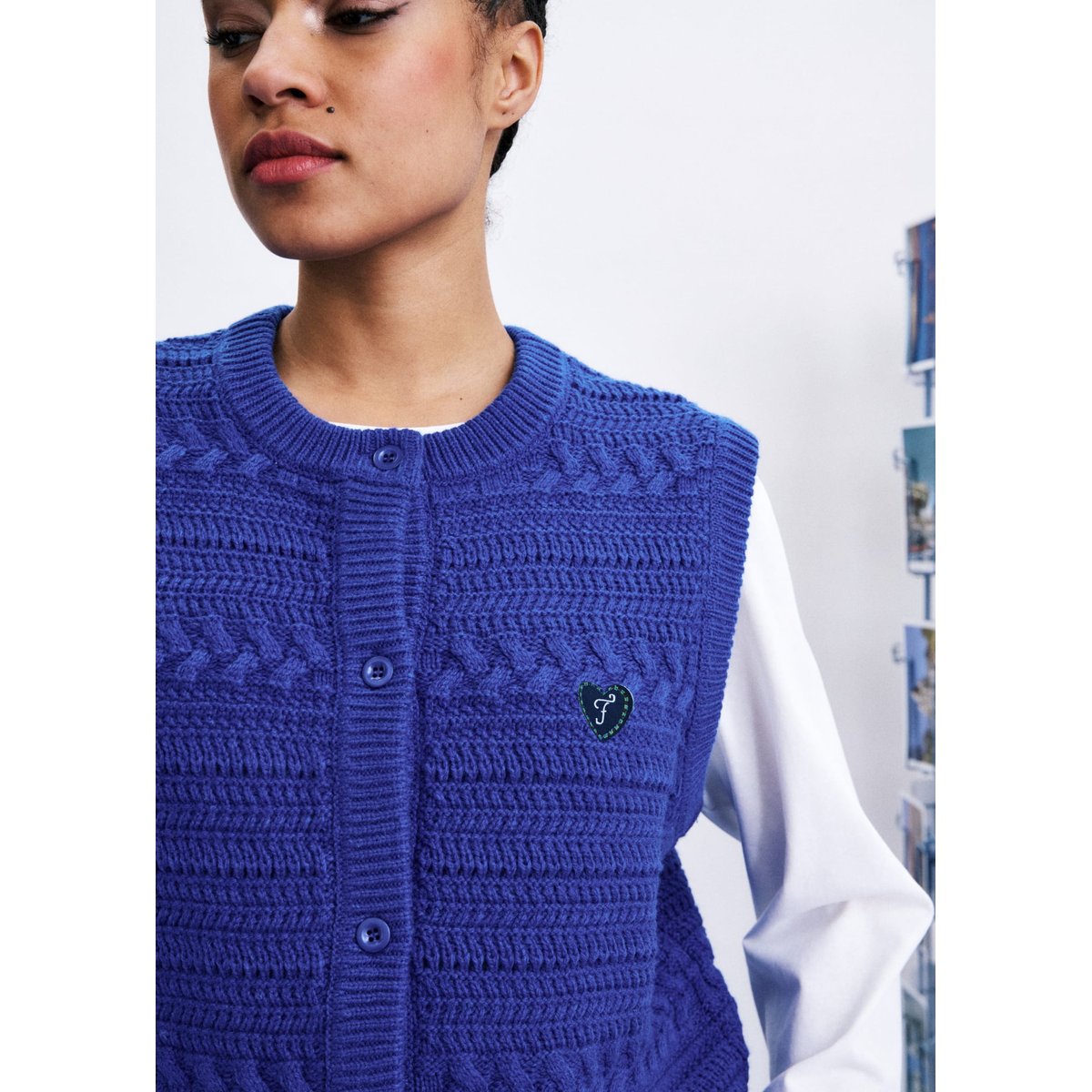 Cardigan Miryang MIRYANG bleu electrique, FRNCH