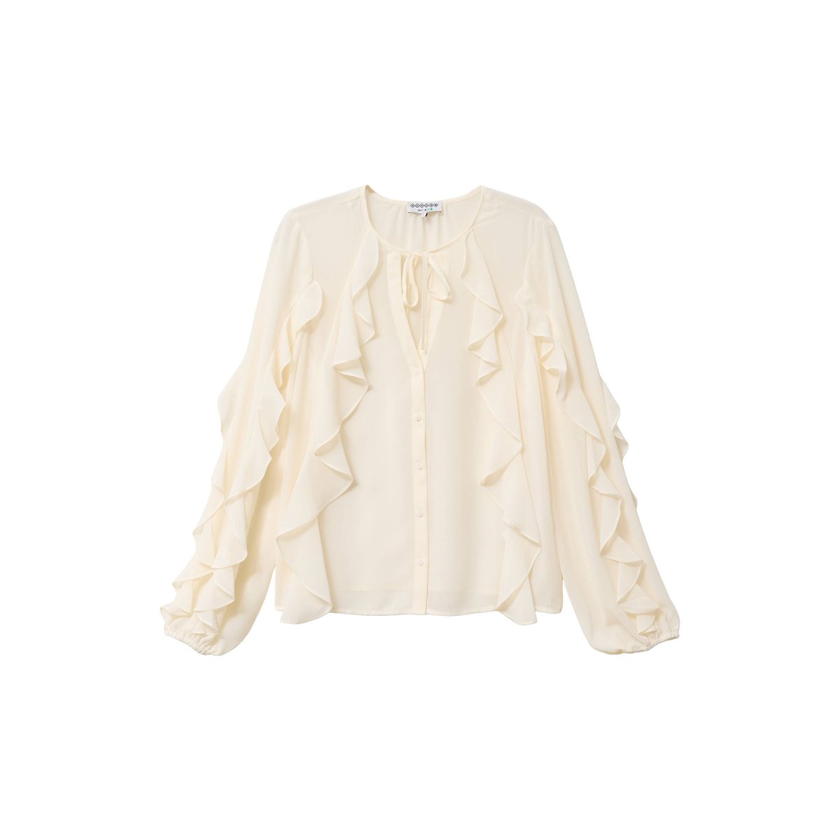 Chemise manches longues col rond ivoire, BONOBO