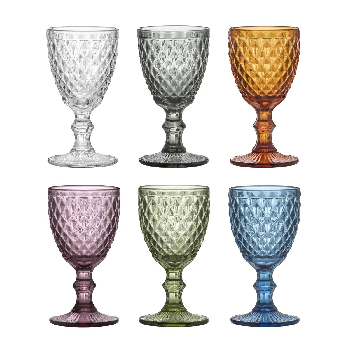 6 verres à pied 20 cl - DIAMOND pourpre, MEDARD DE NOBLAT