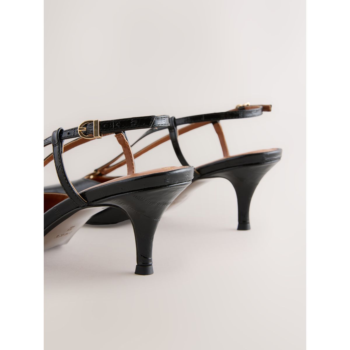Chaussures en cuir forever comfort® à bride noir, NEXT