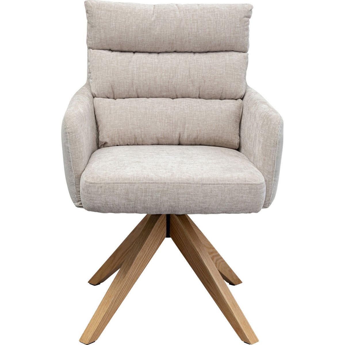 Chaise avec accoudoirs pivotante, BOSSE beige, KARE DESIGN