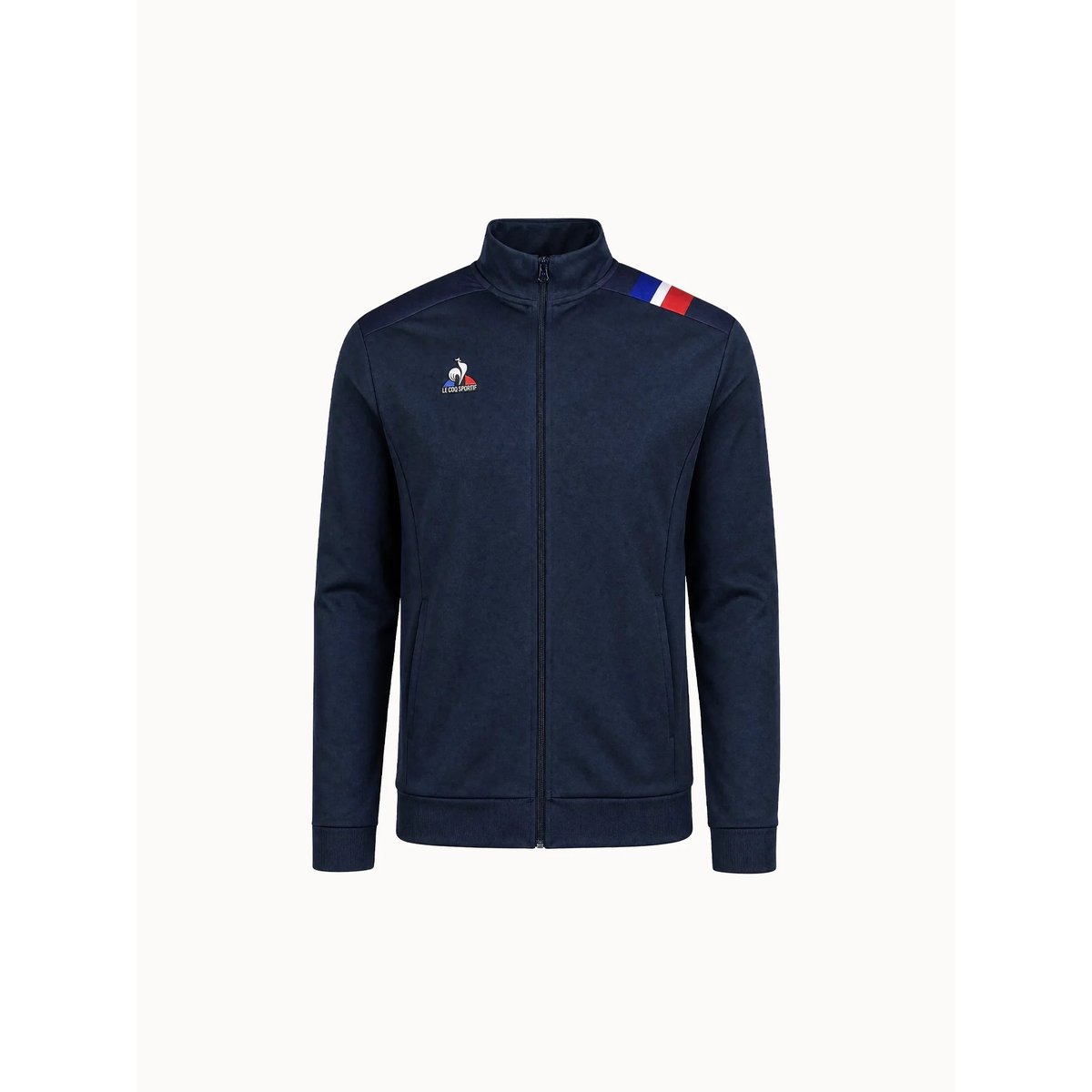 Veste zippée avec détails tricolores Teamsport blue, LE COQ SPORTIF