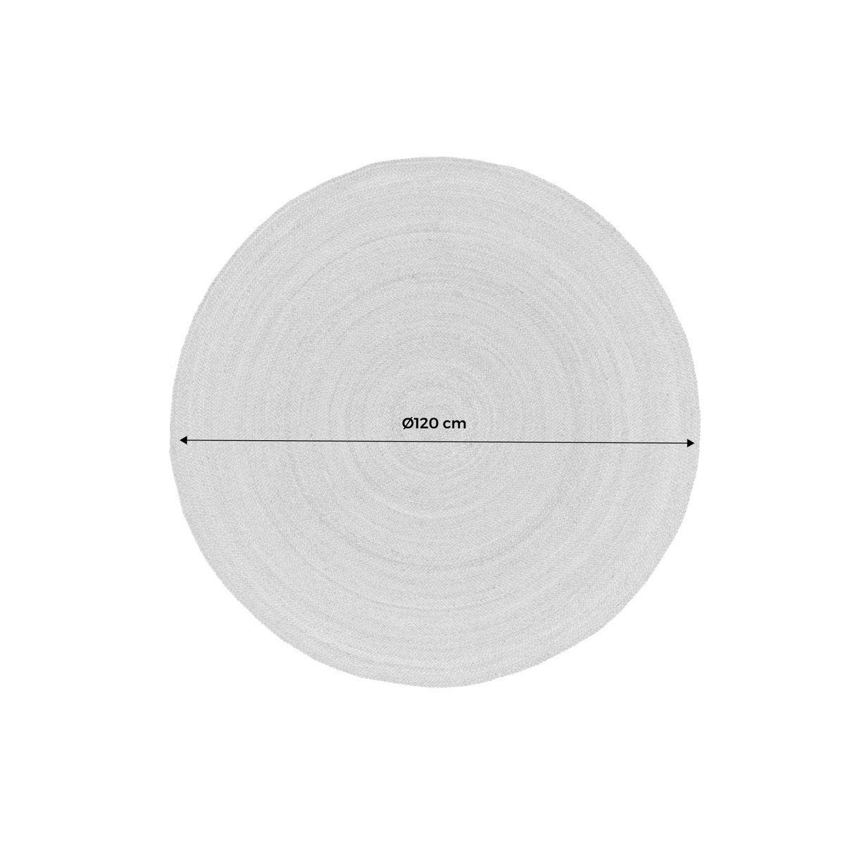 Tapis intérieur rond PADMA naturel, SWEEEK