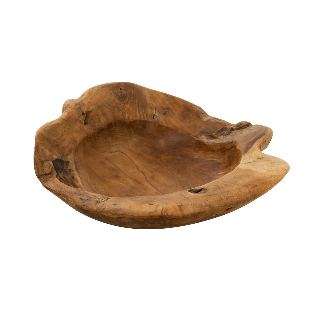 Grande coupelle décorative ronde en teck - diamètre 57cm bois, WADIGA
