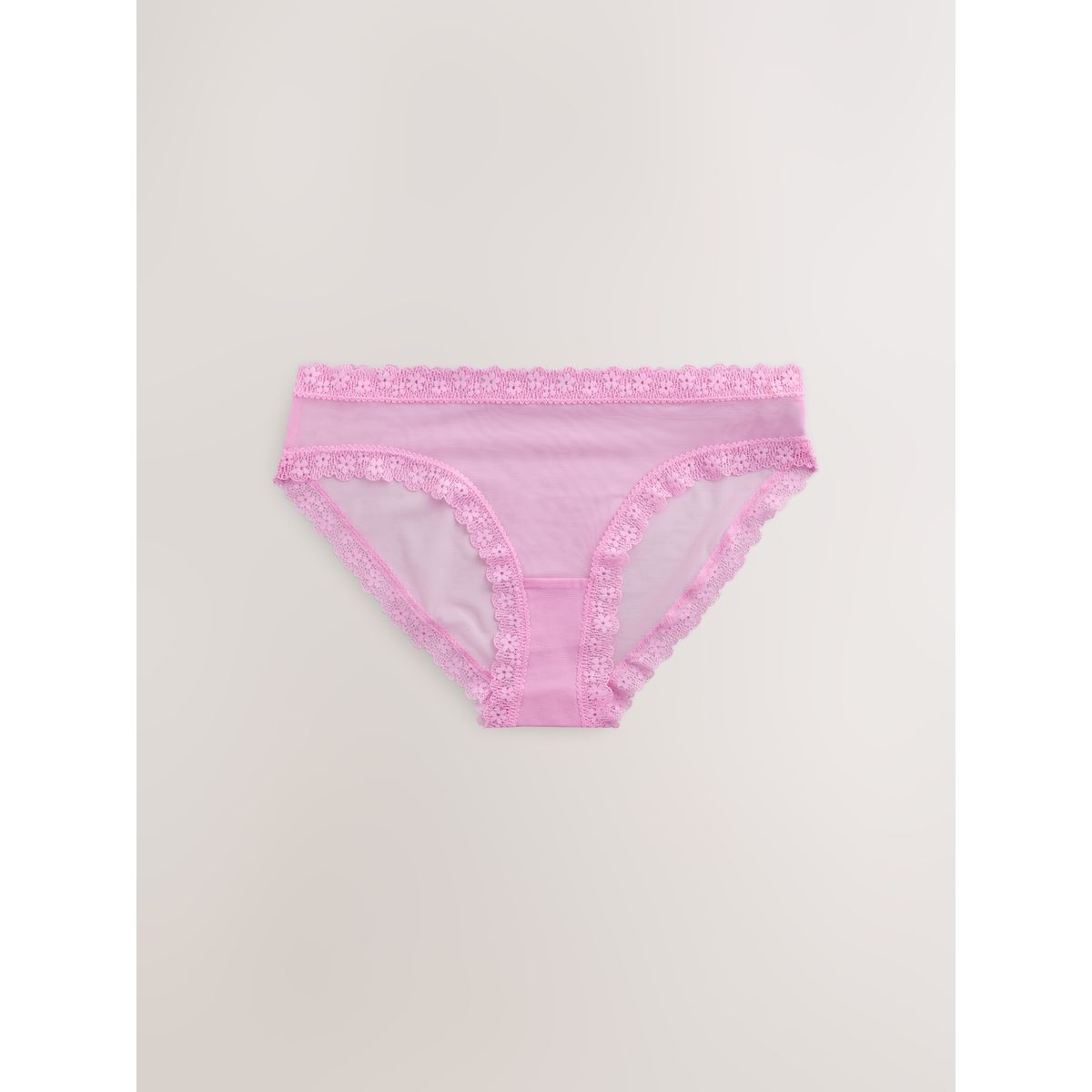 Culotte en maille et dentelle, lot de 3 rose/blanc, NEXT