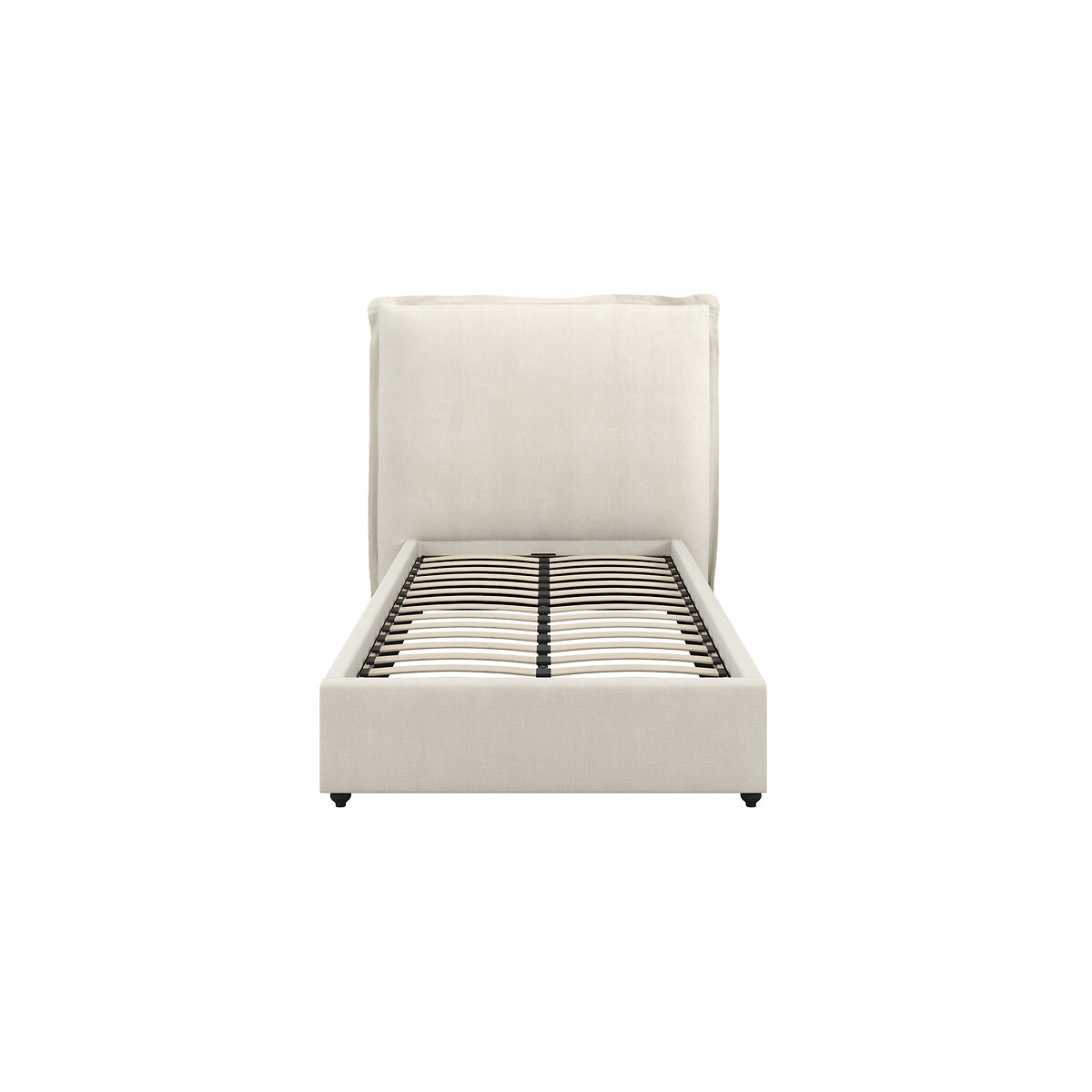 Mélisande Linen Upholstered Pillowback Bed ivory, ÉDITÉ