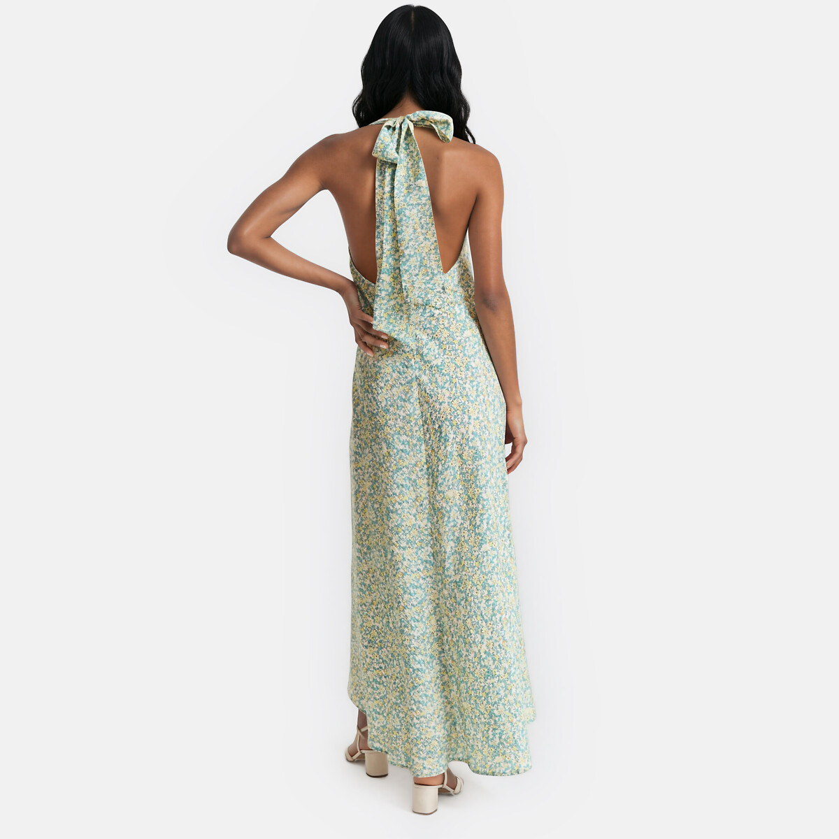 Robe longue sans manches imprimé floral imprimé fleurs multicolore, LA REDOUTE COLLECTIONS