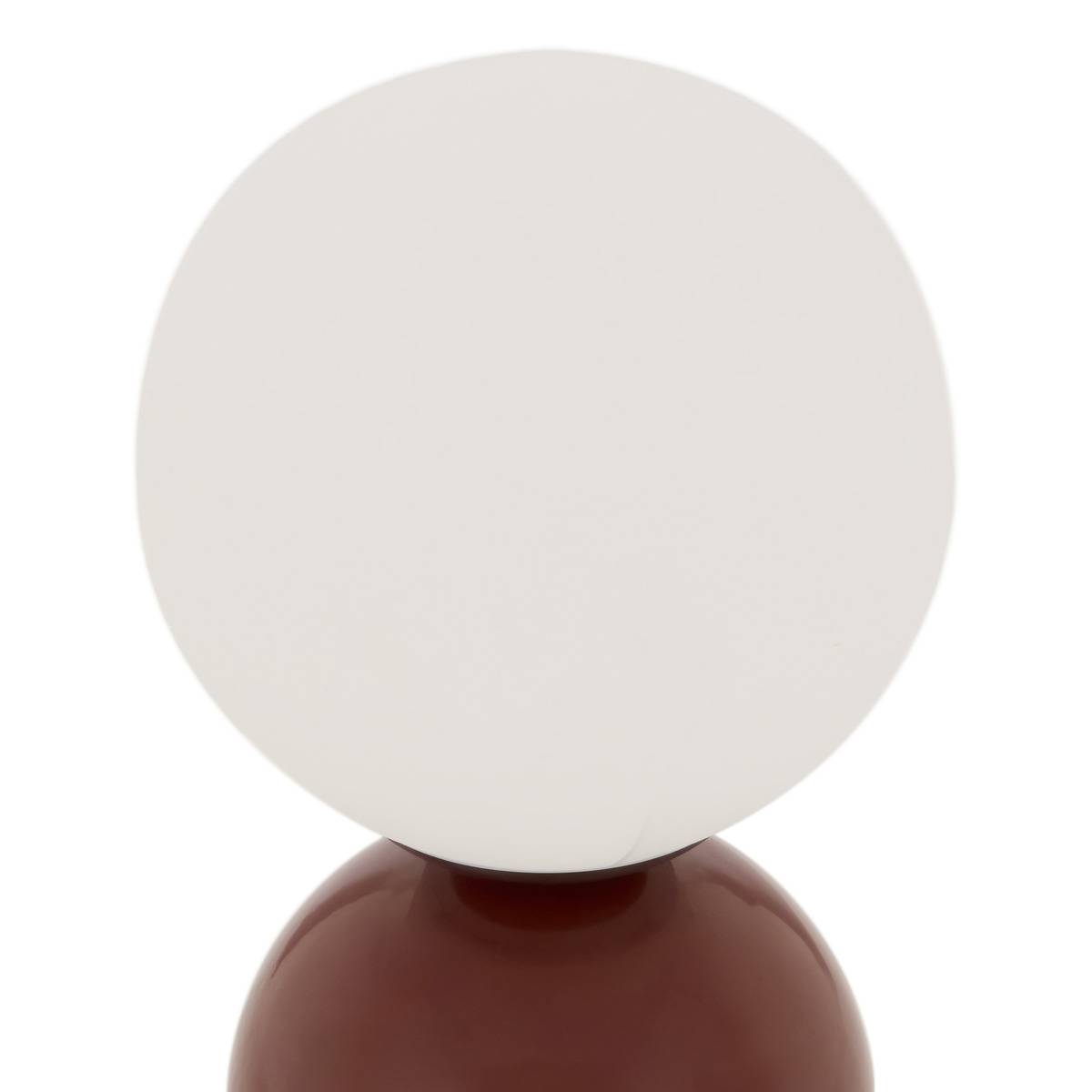 Lampe Bessie boule H.25cm rouge, ATMOSPHERA